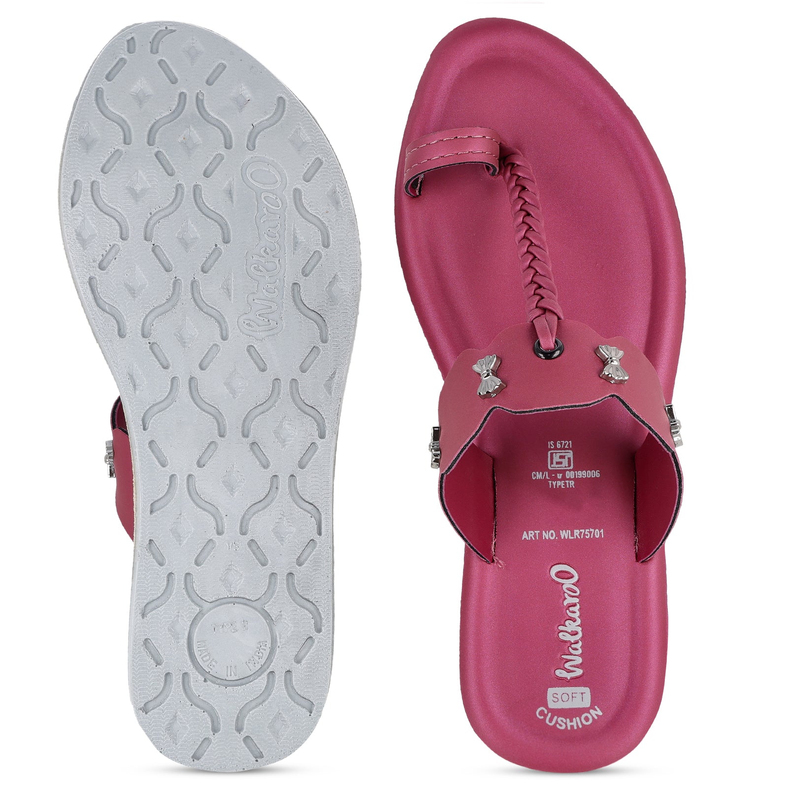 Women's Daily Wear Sandals  - WLR75701 Maroon