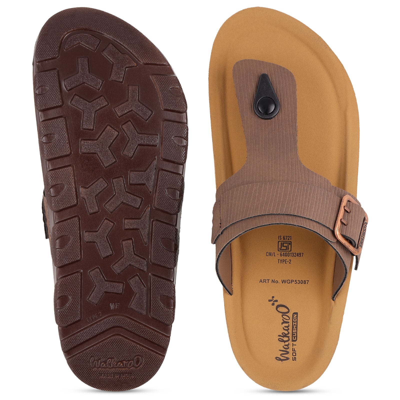 Men's Daily Wear Sandals - WGP53087 Brown