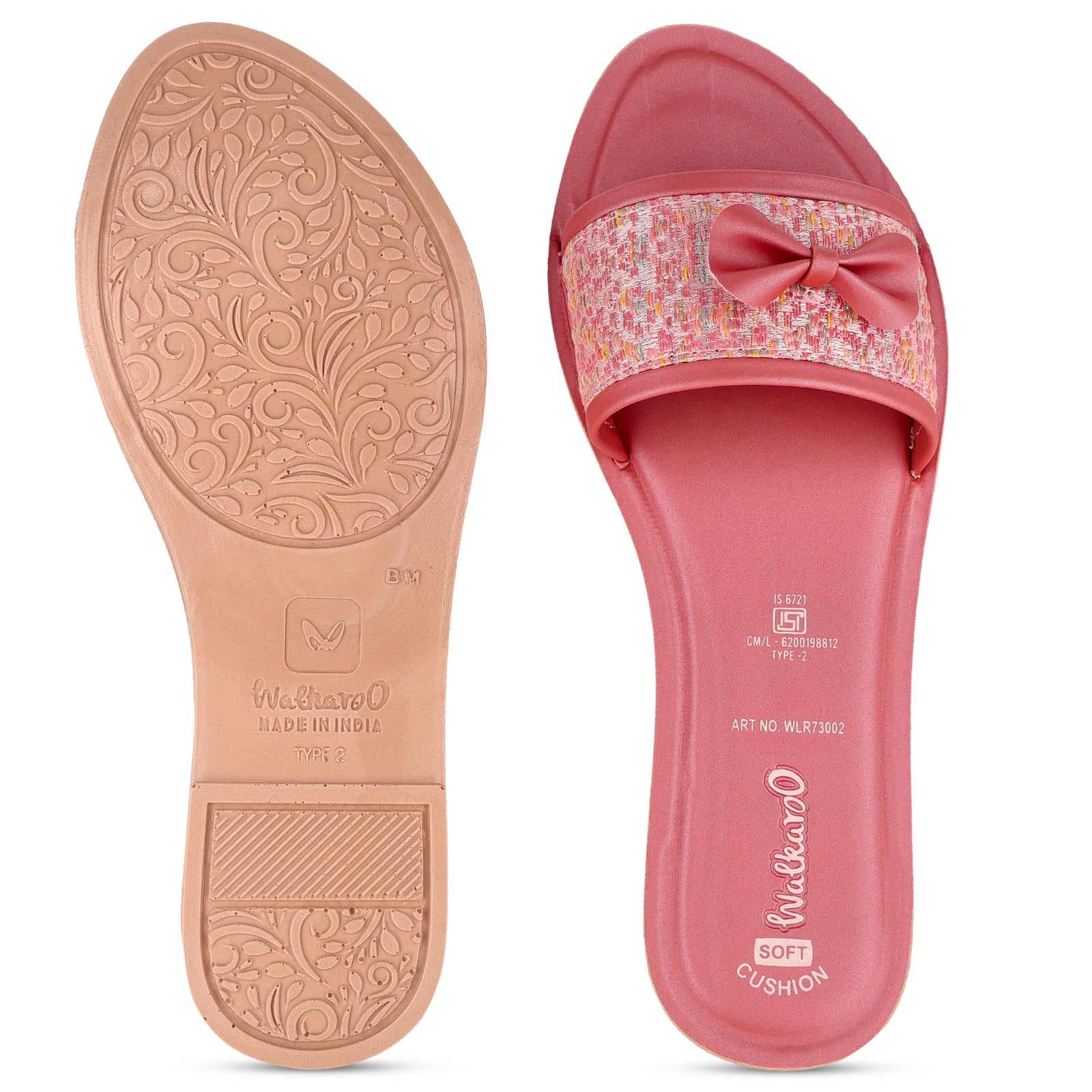 Women's Slide Sandals - WLR73002 Coral