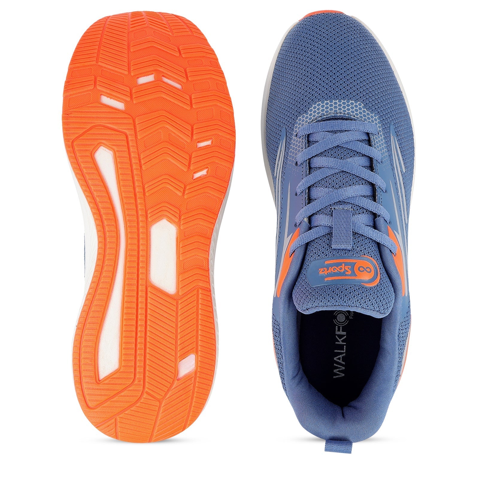 Men's Lace-up Sports Shoes - WS9603 SkyBlue Orange
