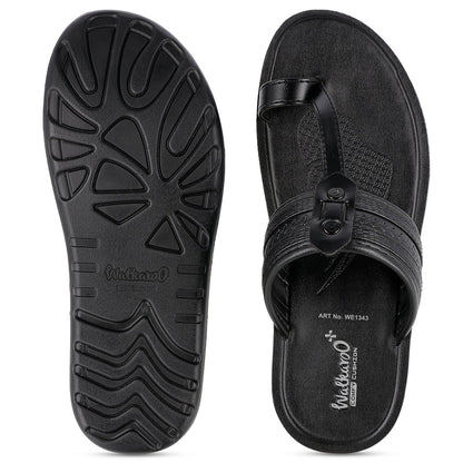 Men's Kolhapuri Chappal - WE1343 Black