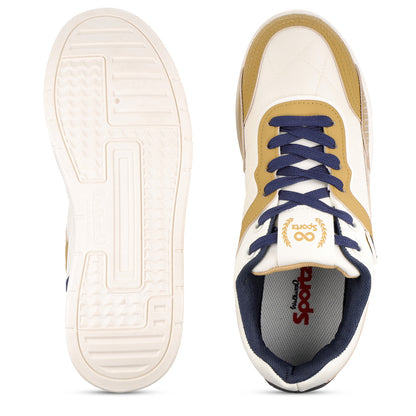 Men's Sports Sneakers - SGE24005 White Beige