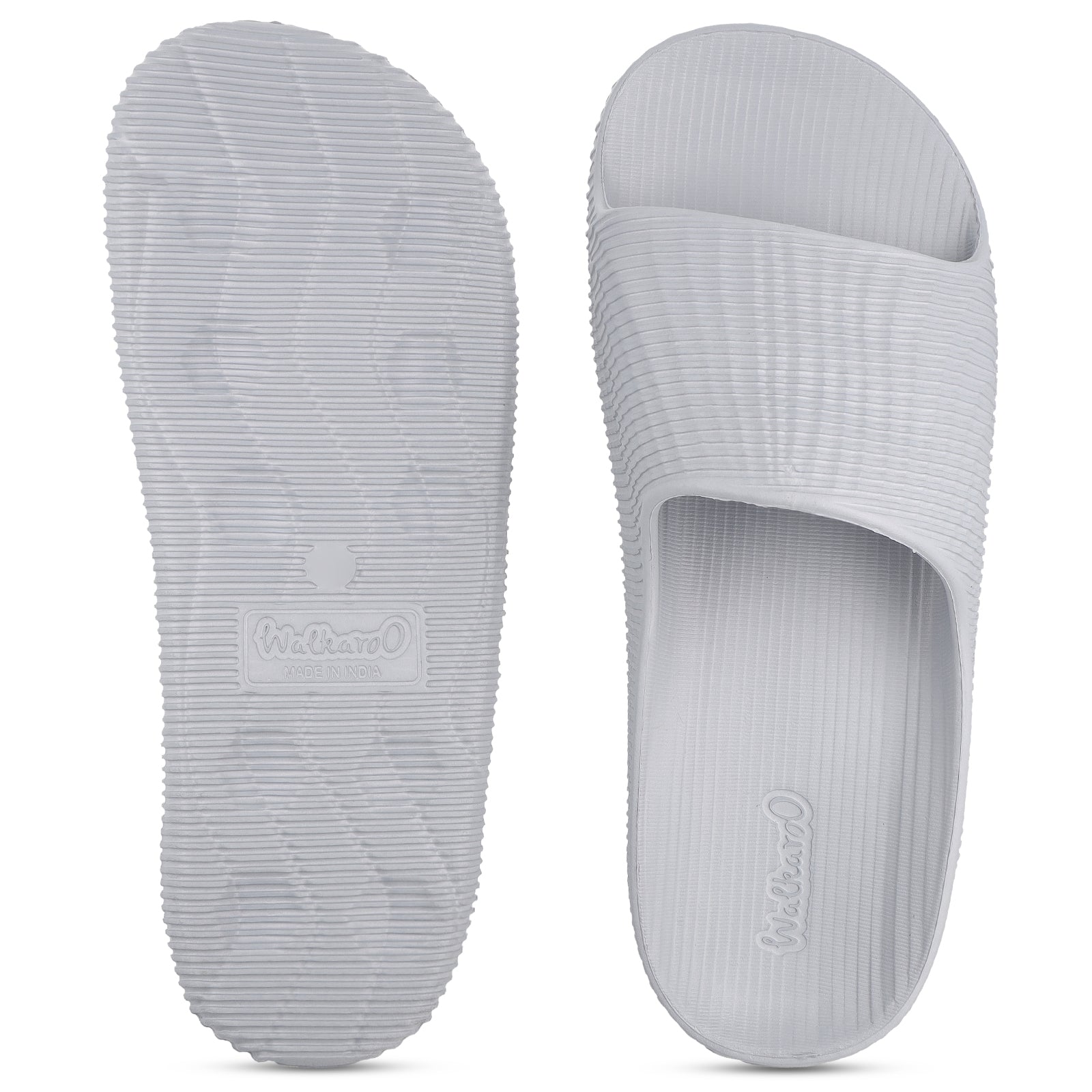 Men's Flip Flop Sliders  - WC8828 Light Grey