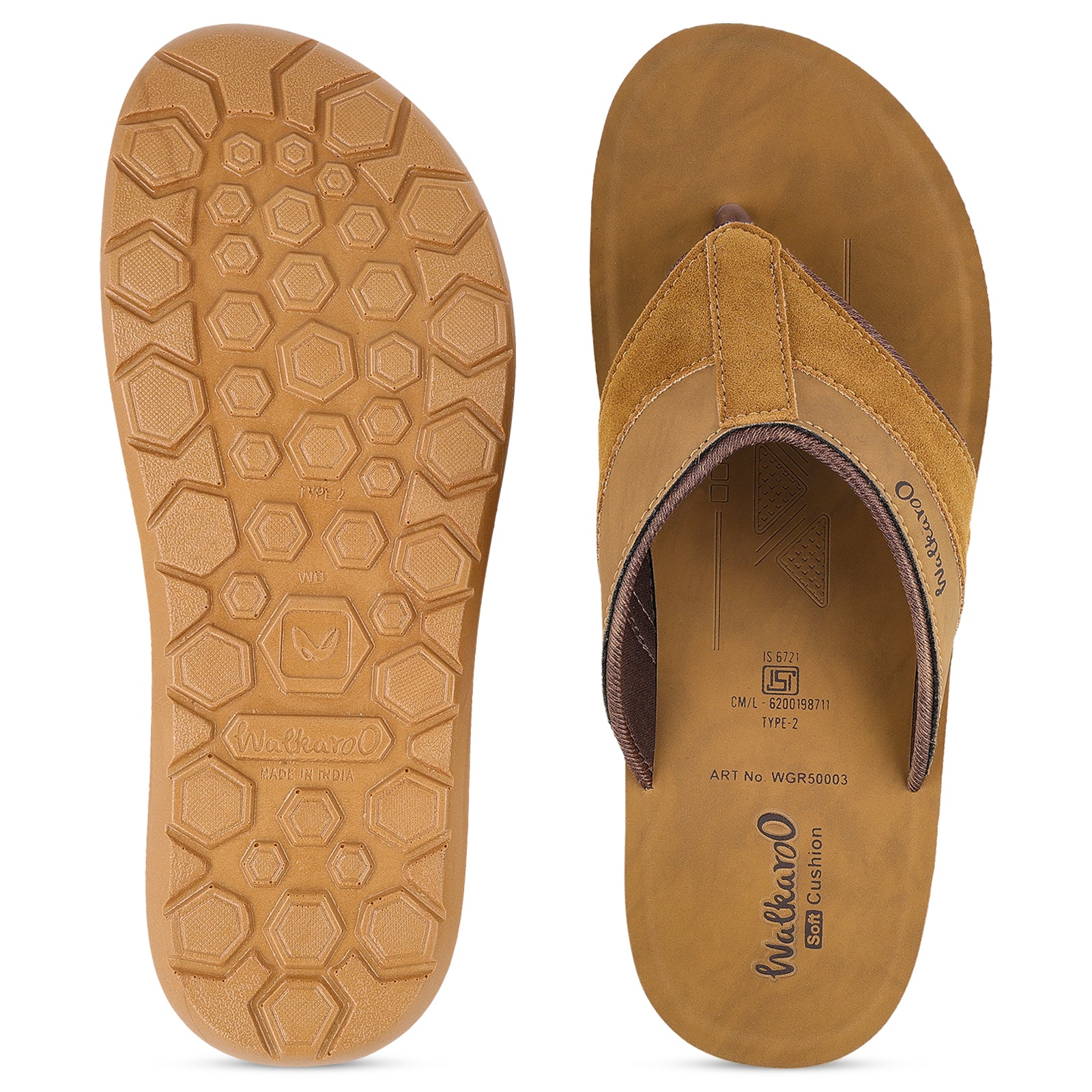 Men's Daily Wear Sandals - WGR50003 Special Tan