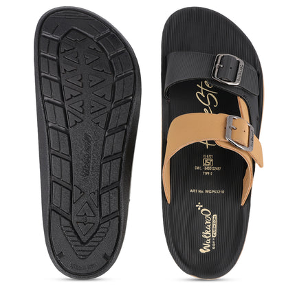 Men's Daily Wear Comfort Sandals - WGP53210 Black Beige