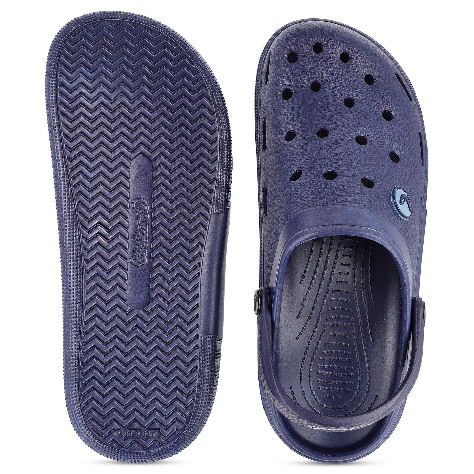 Walkaroo Mens Clogs - WC4843 Navy Blue – Walkaroo Footwear