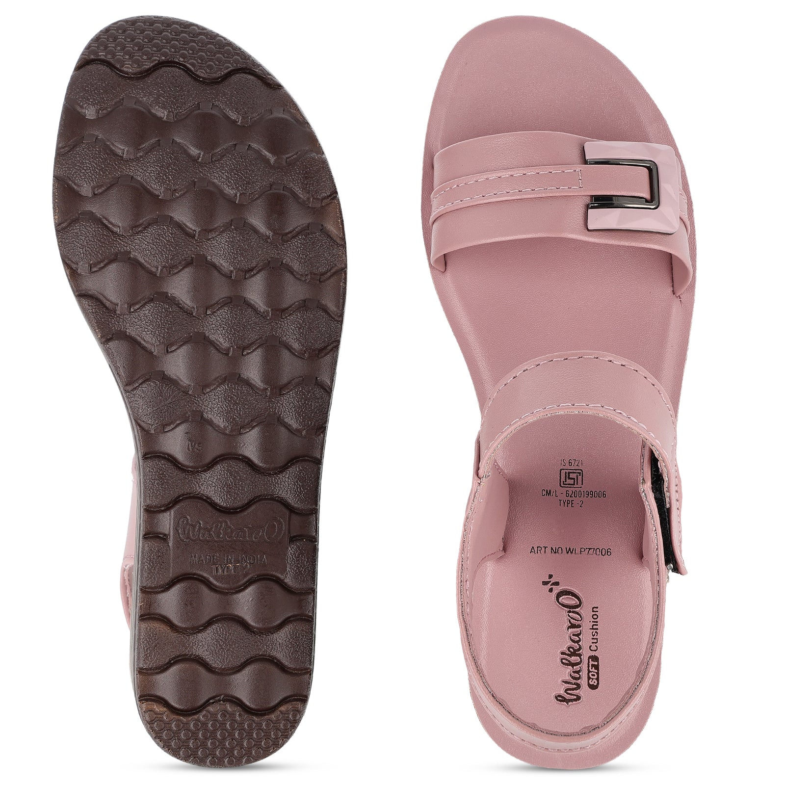 Women's Wedge Heel Sandals  - WLP77006 Rose Tan