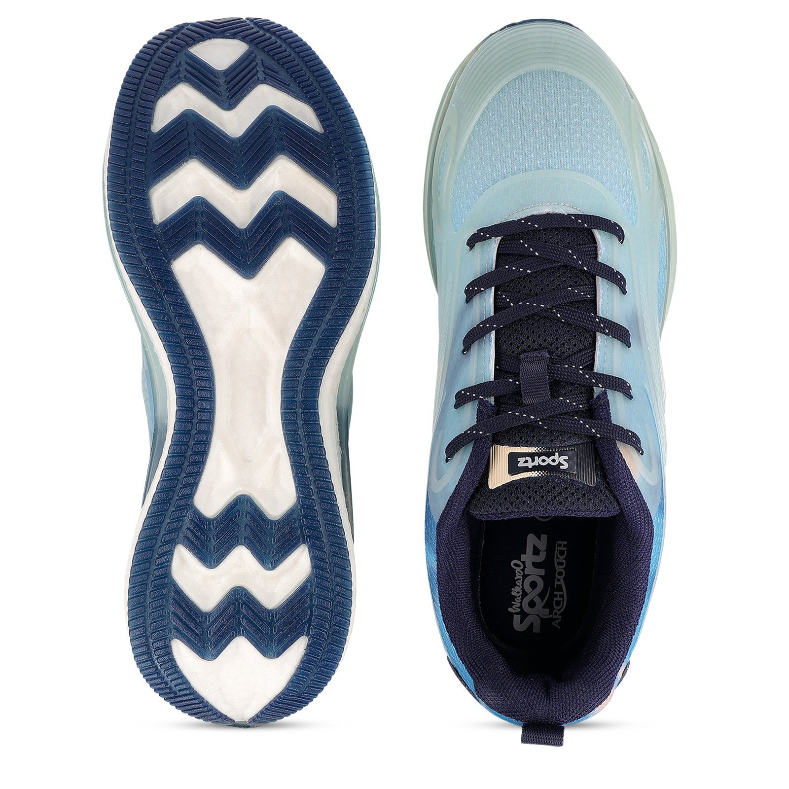 Men's Night Glow Sports Shoe - WS9154 Sea Blue