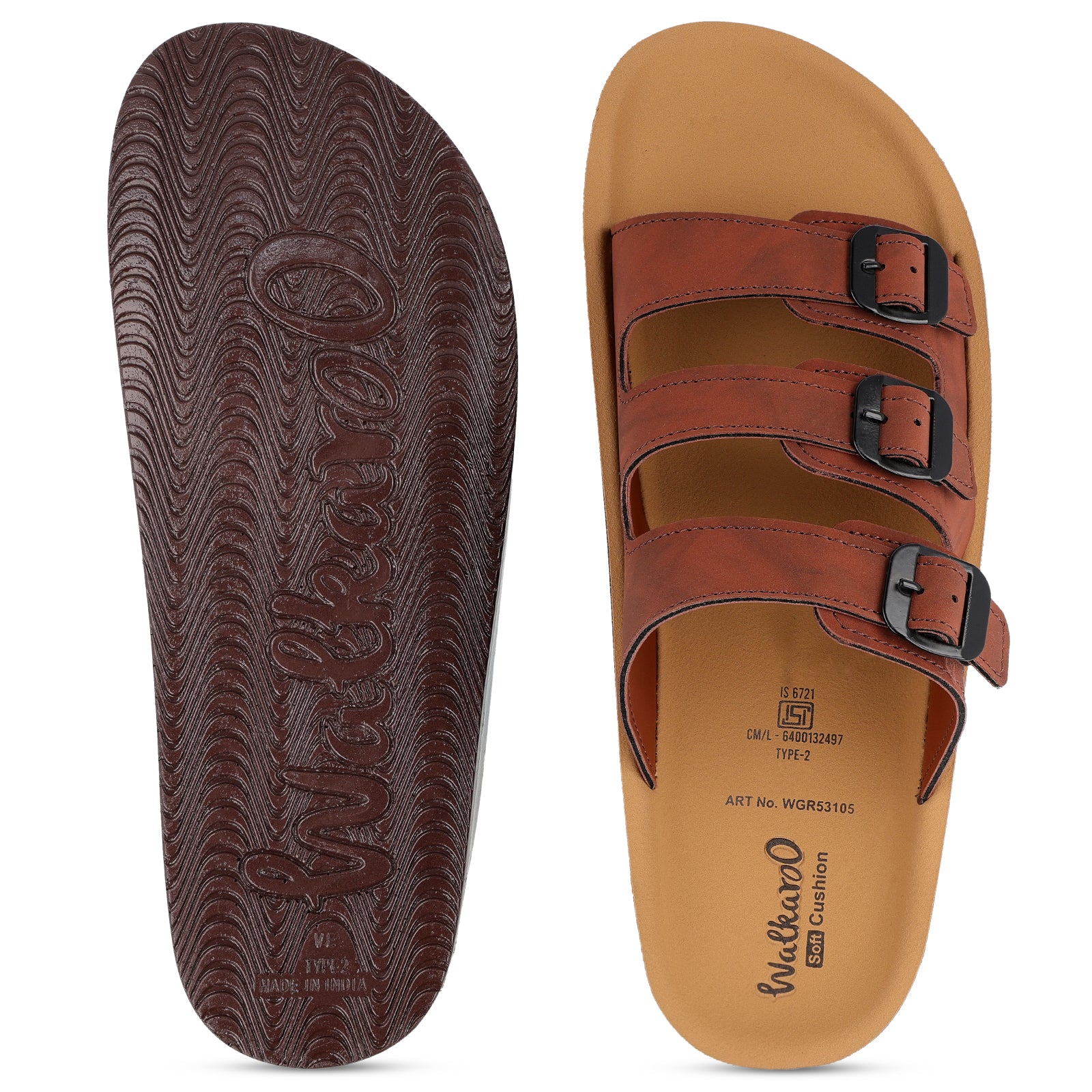 Men's Daily Wear Sandals - WGR53105 Barn Red
