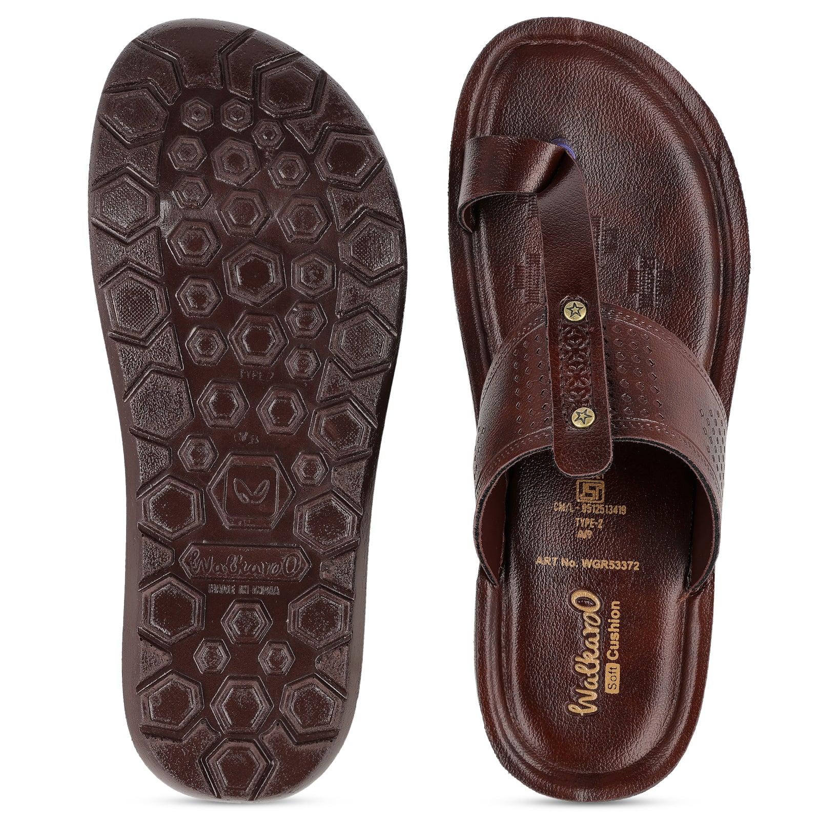 Men's Daily Wear Sandals - WGR53372 Brown