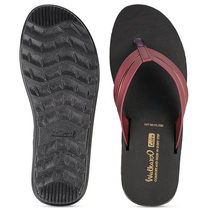 Women's Daily Wear Sandal  - WL7251 Burgundy