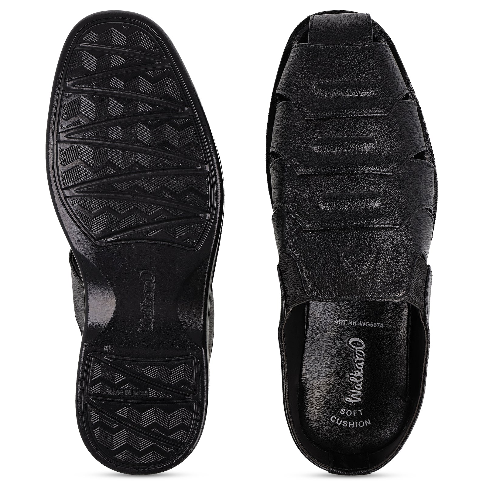 Men's  Roman Sandals - WG5674 Black