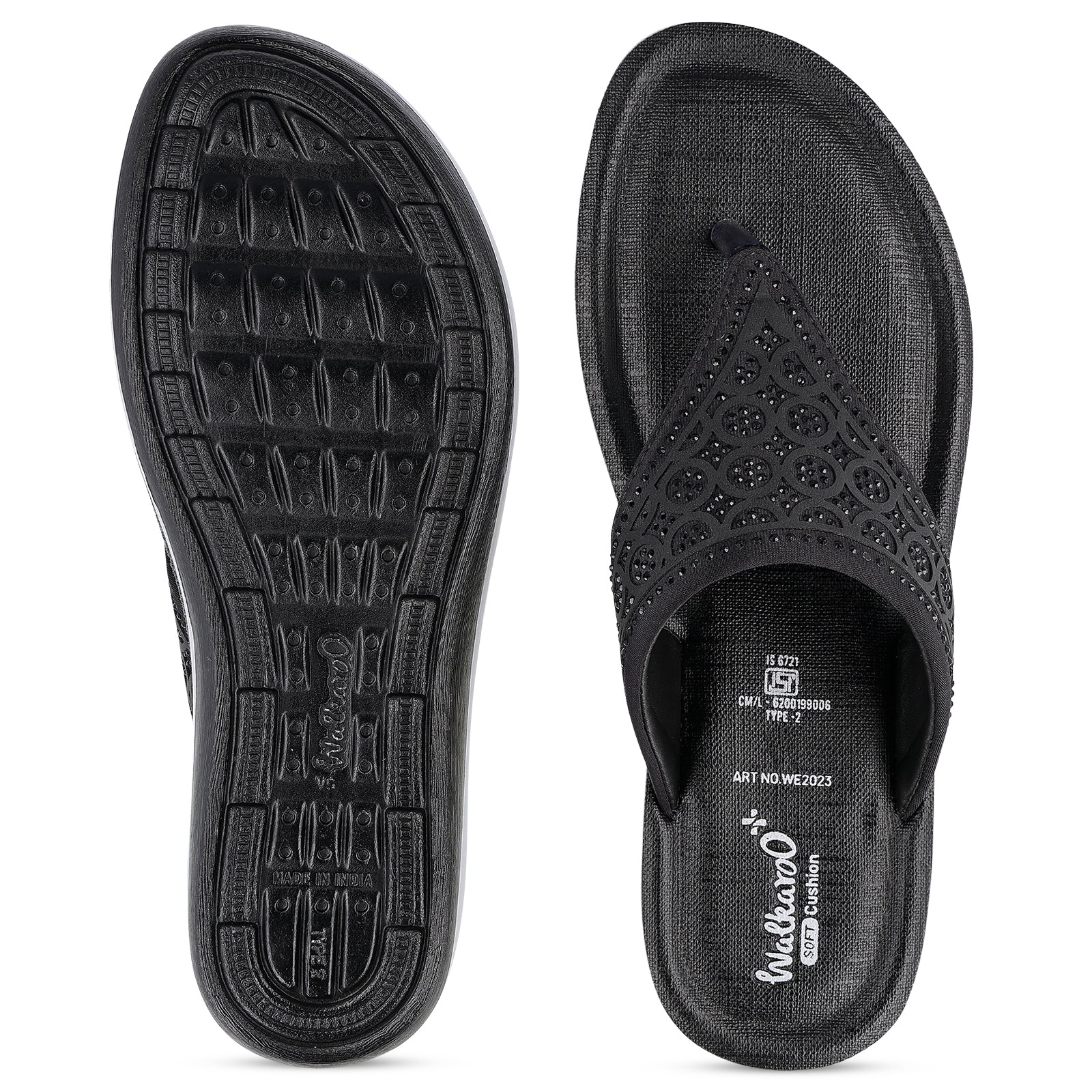 Sparkles Women's Daily Wear Sandal - WE2023 Black