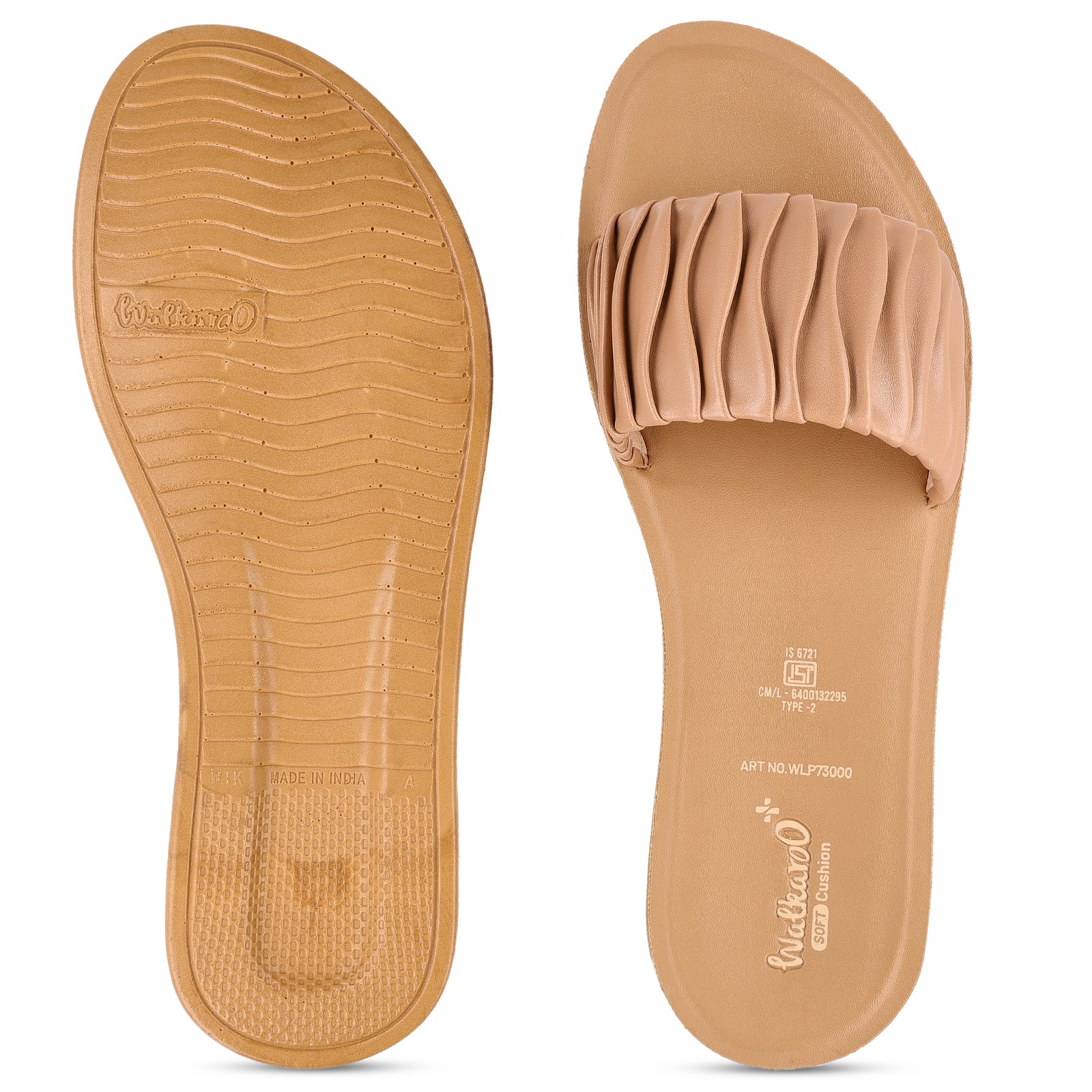 Women's Slide Sandals - WLP73000 Beige