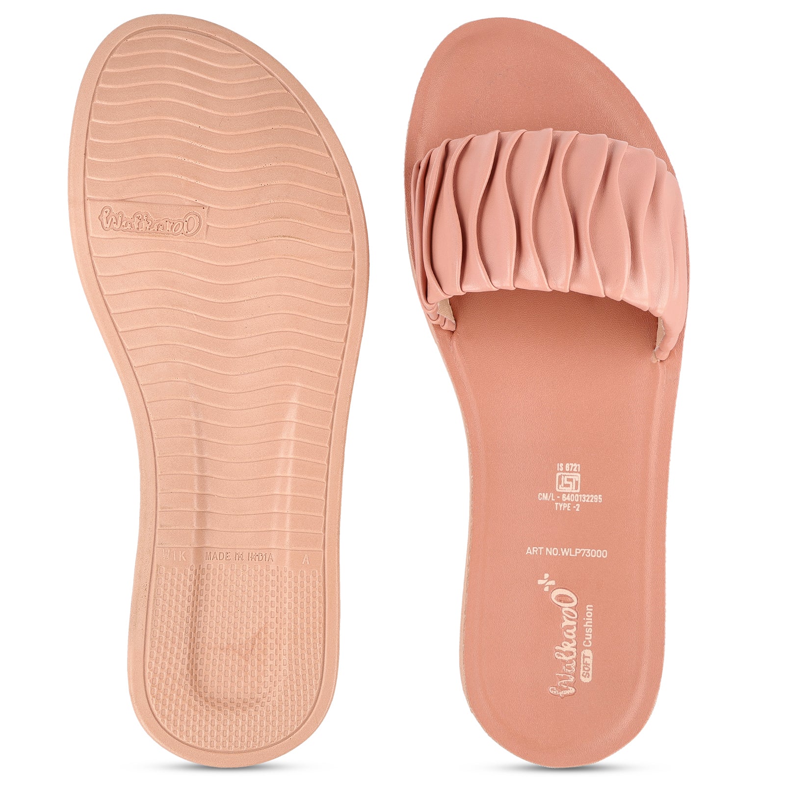 Women's Slide Sandals - WLP73000 Peach