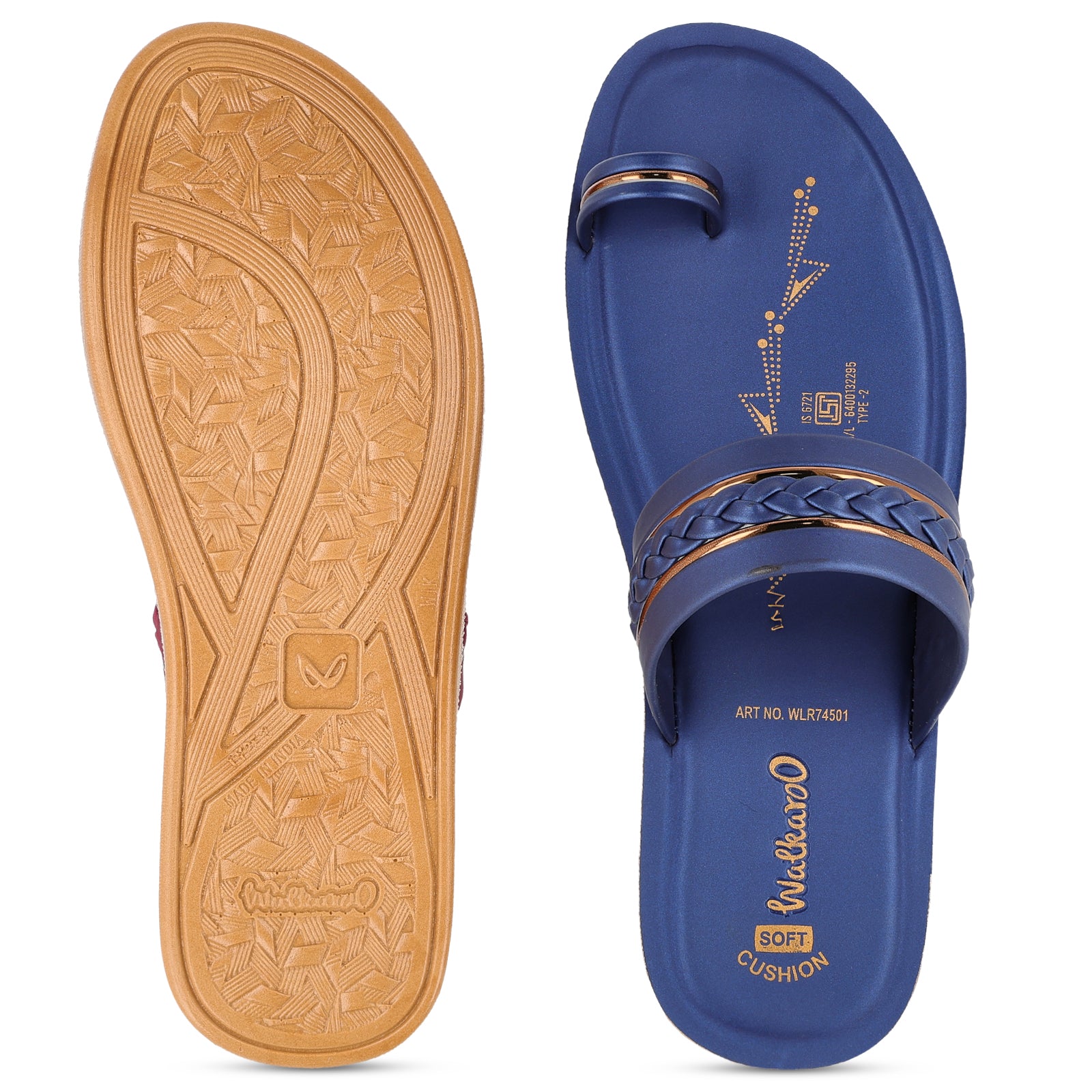 Women's Daily Wear Sandals  - WLR74501 Navy Blue