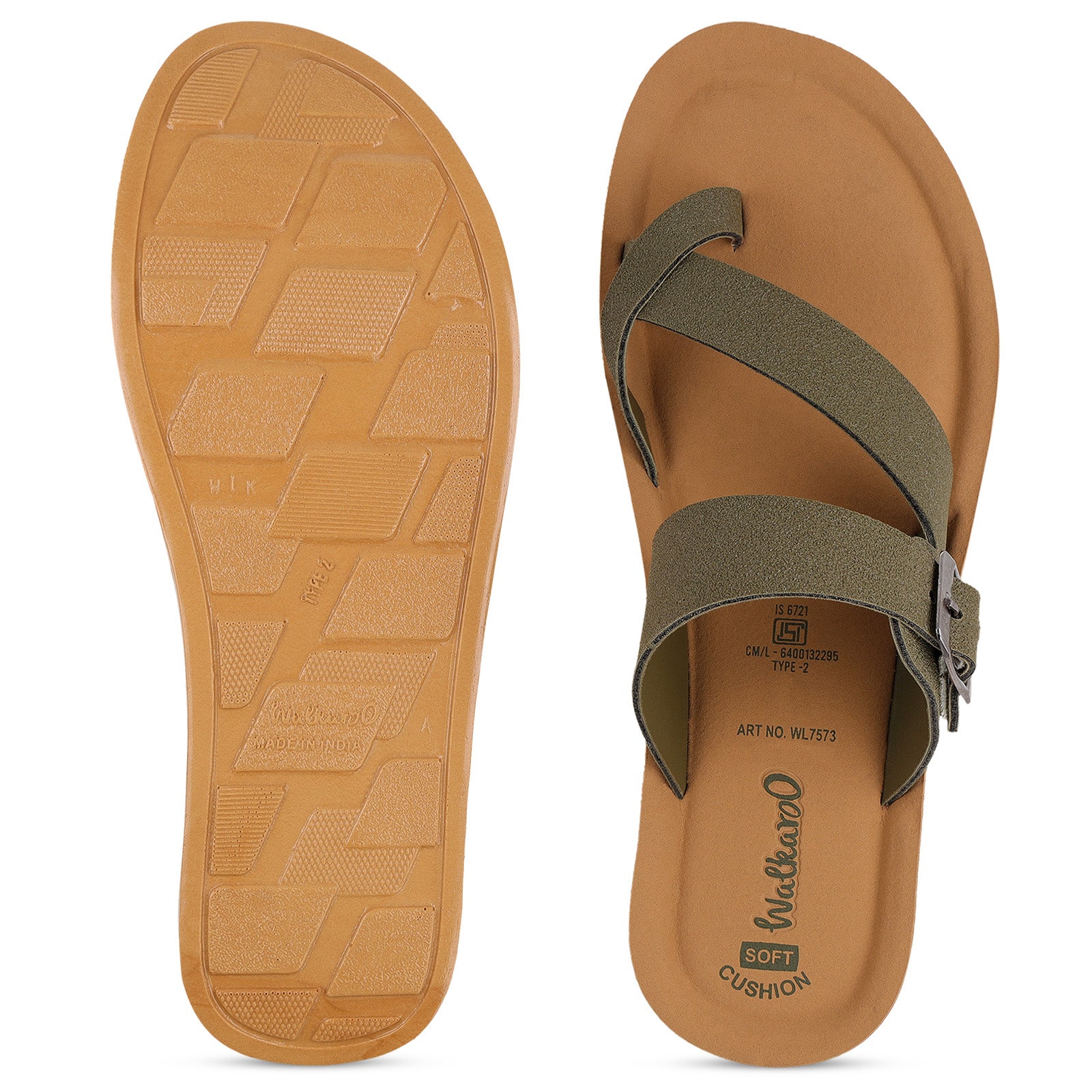 Women's Daily Wear Sandals  - WL7573 Olive Beige
