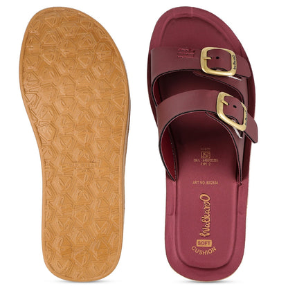 Women's Daily Wear Sandals - BX2554 Burgundy