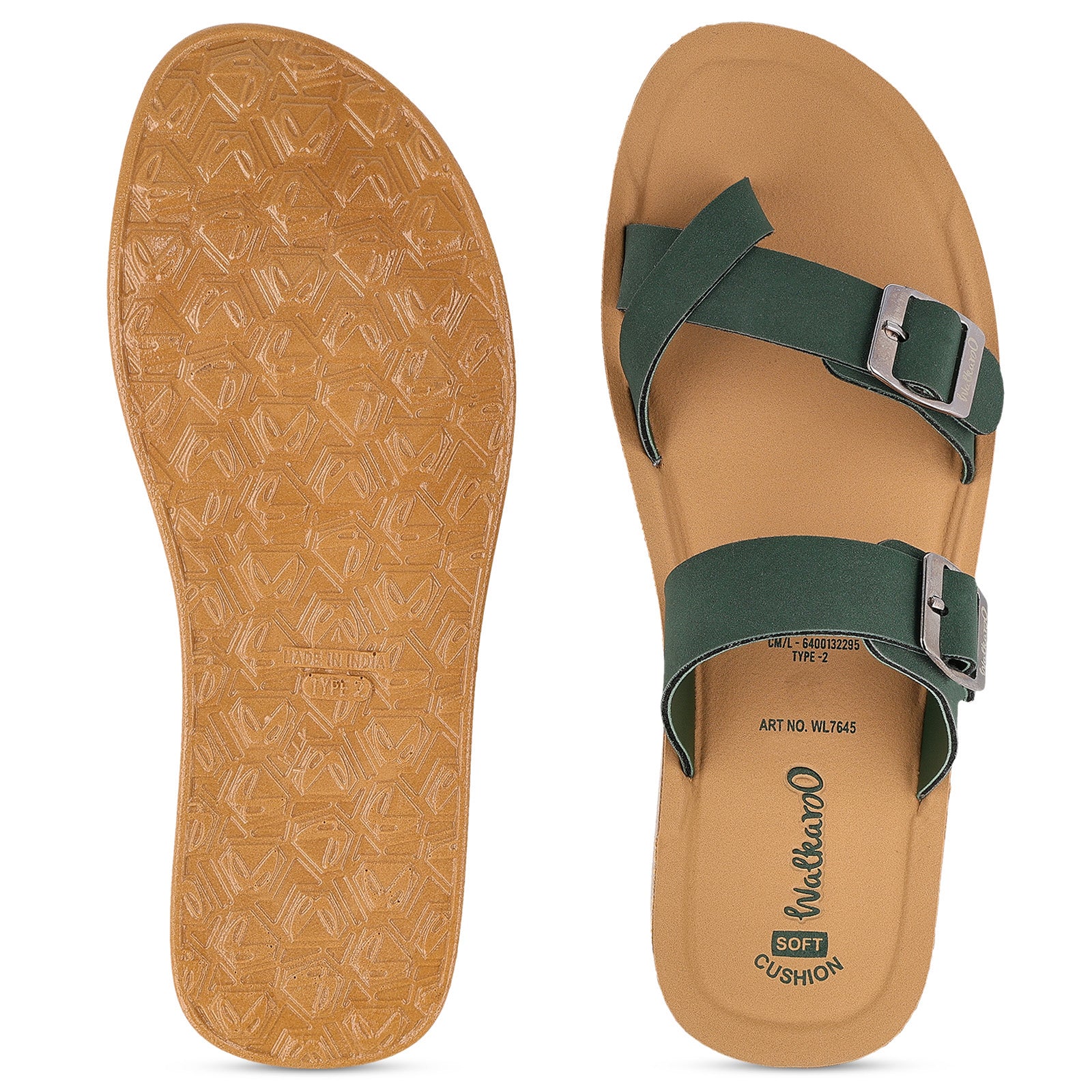 Women's Daily Wear Sandals  - WL7645 Green Beige