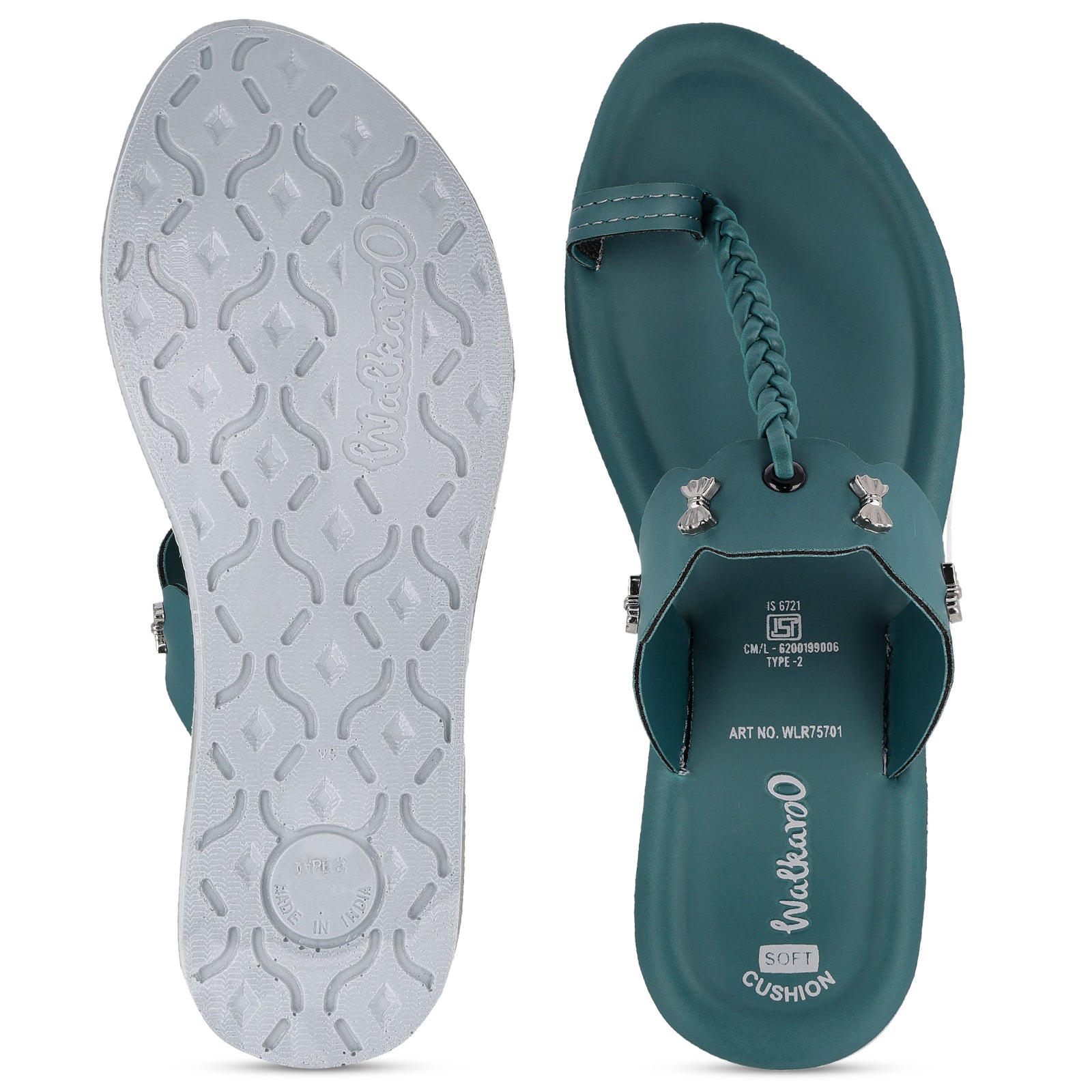 Women's Daily Wear Sandals  - WLR75701 Green