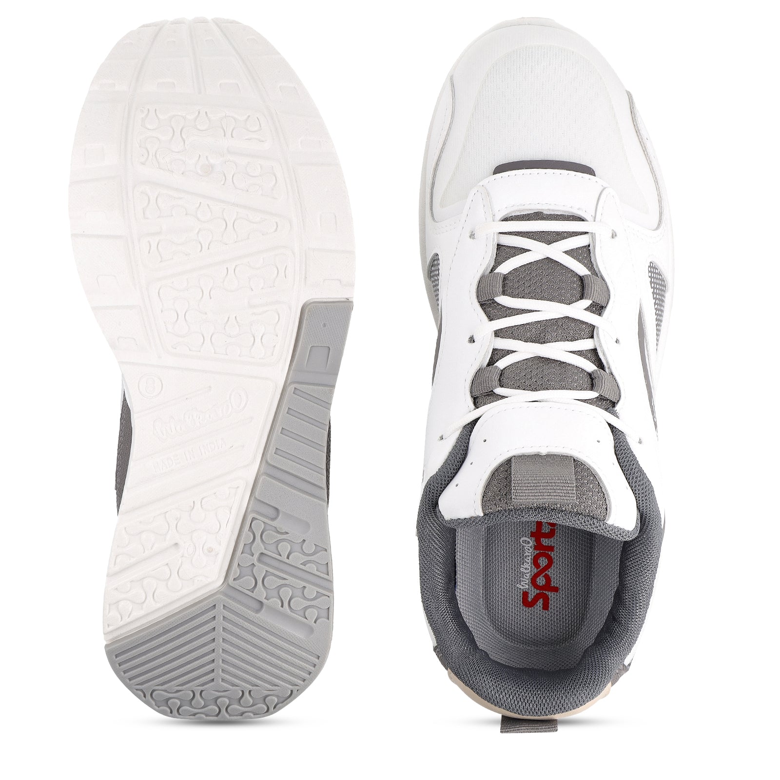 Men's Sports Sneakers - WY3490 White Grey