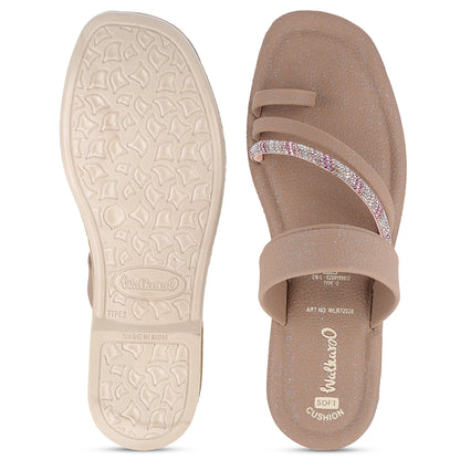Women's Daily Wear Sandals - WLR72026 Greige
