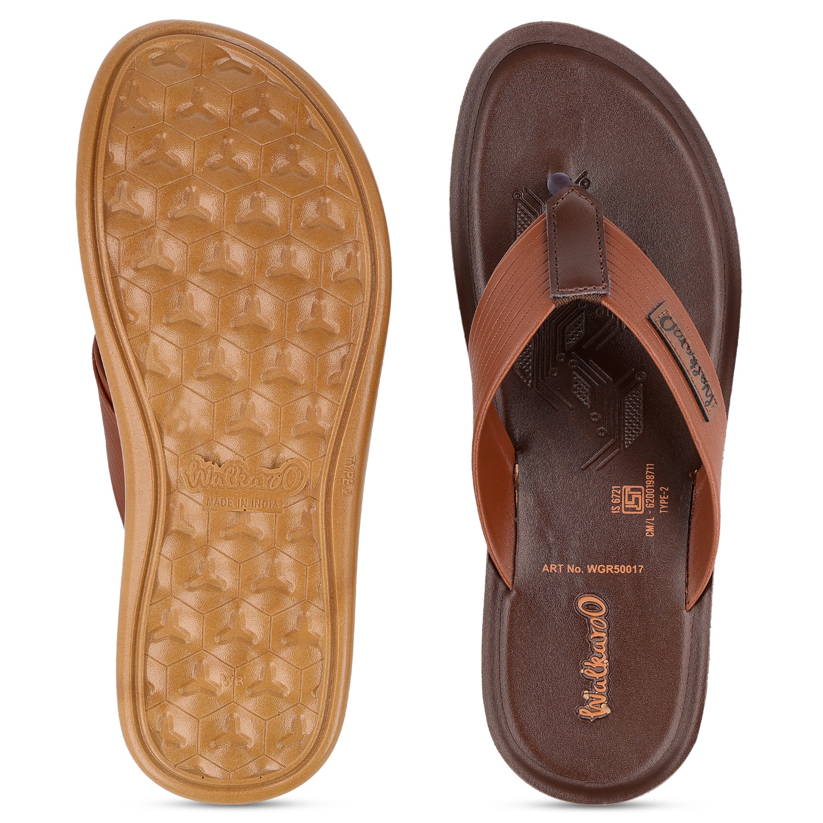 Men's Daily Wear Sandals  - WGR50017 Brown