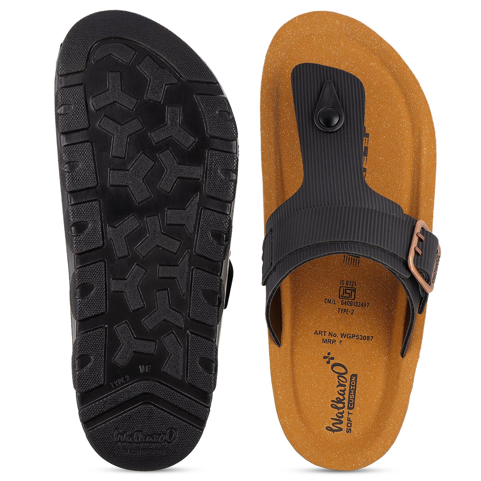 Men's Daily Wear Sandals - WGP53087 Black