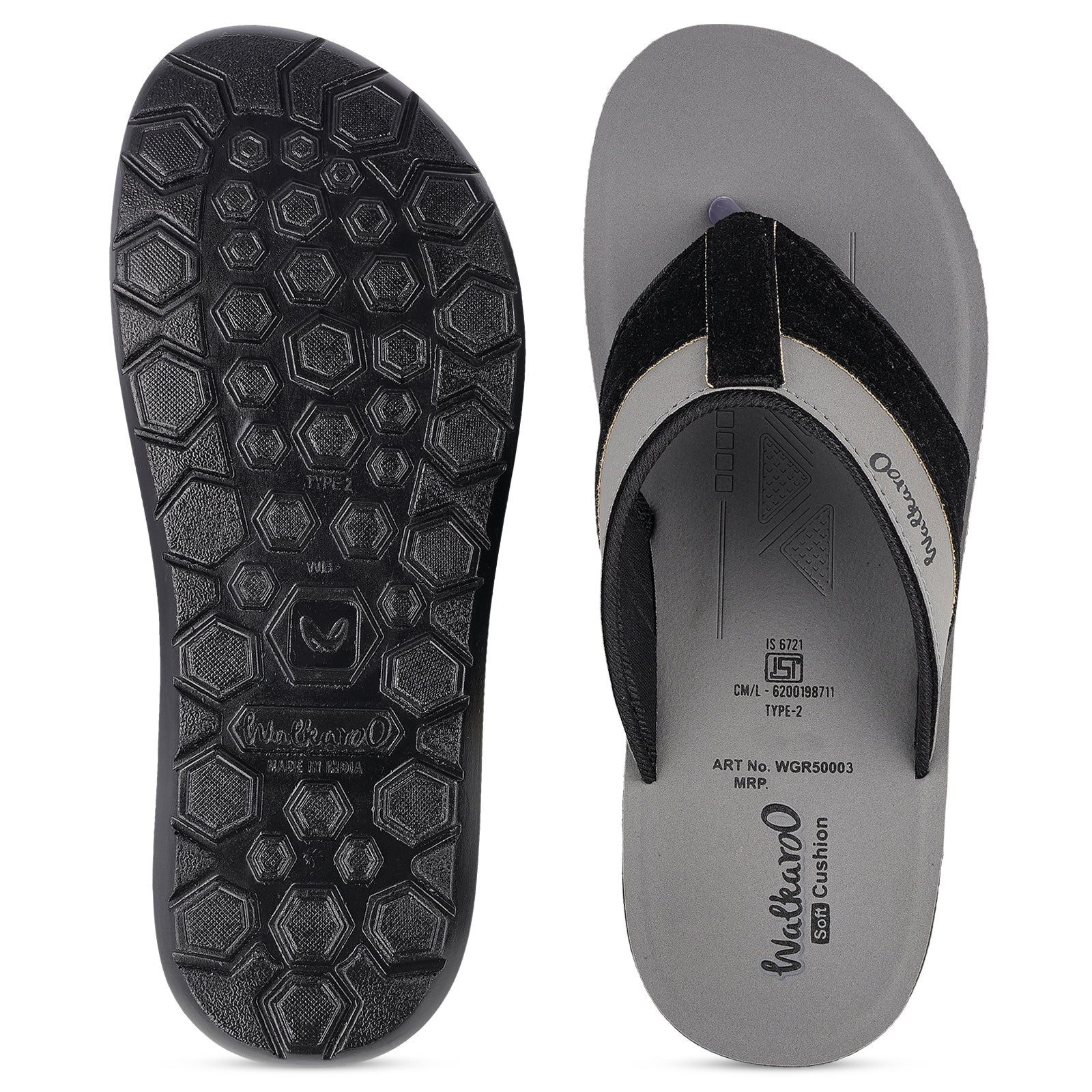 Men's Daily Wear Sandals - WGR50003 Grey