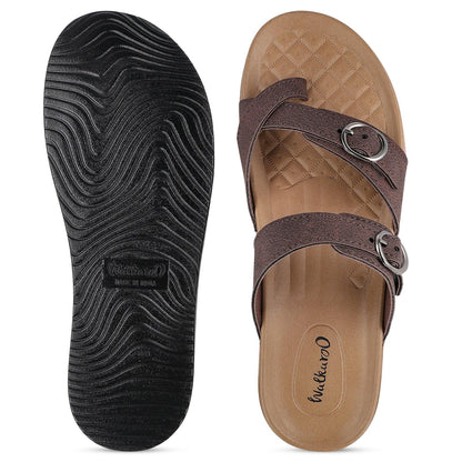 Women's Daily Wear Comfort Sandals - WE2501 BROWN