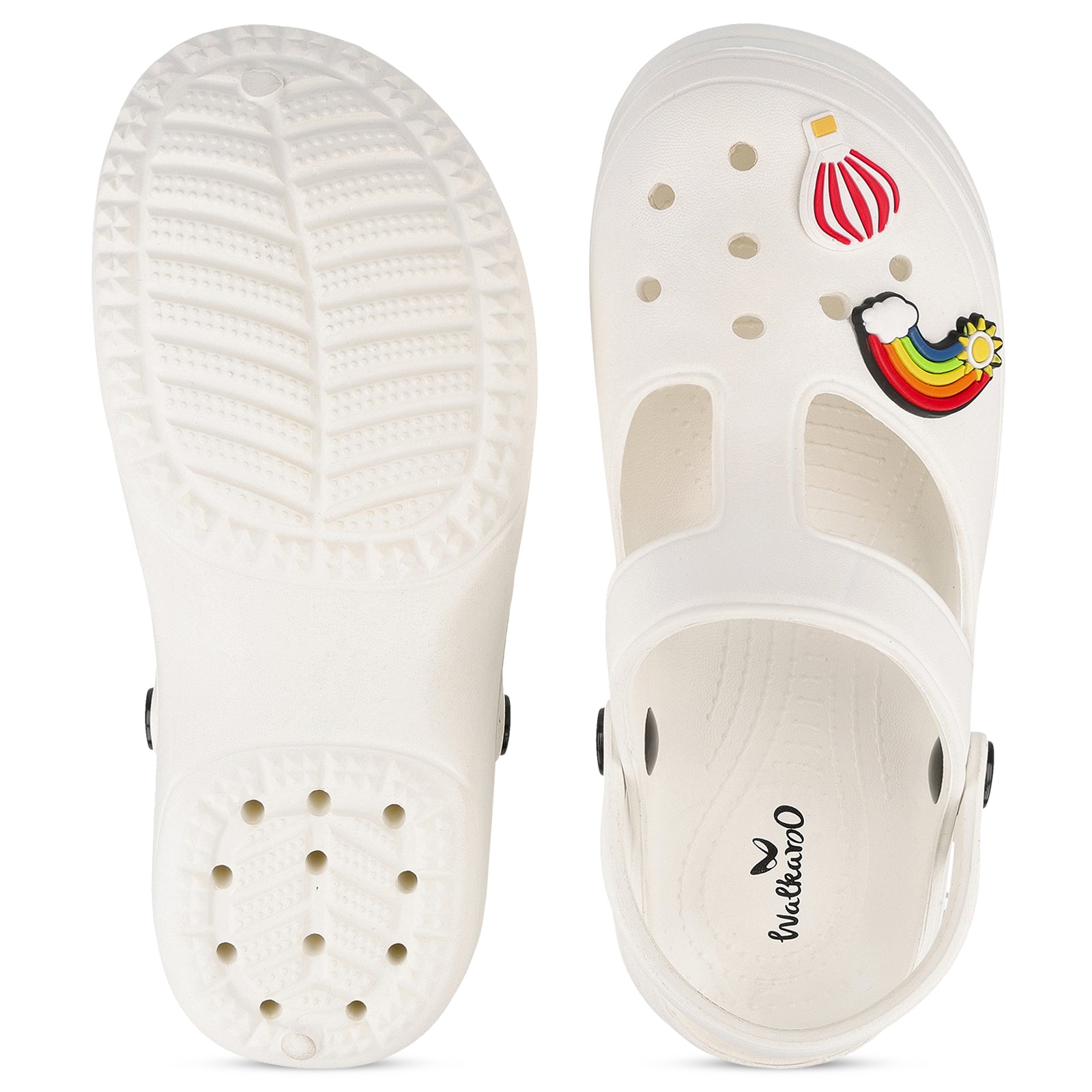 Walkaroo Womens Clogs  - WC8912 White