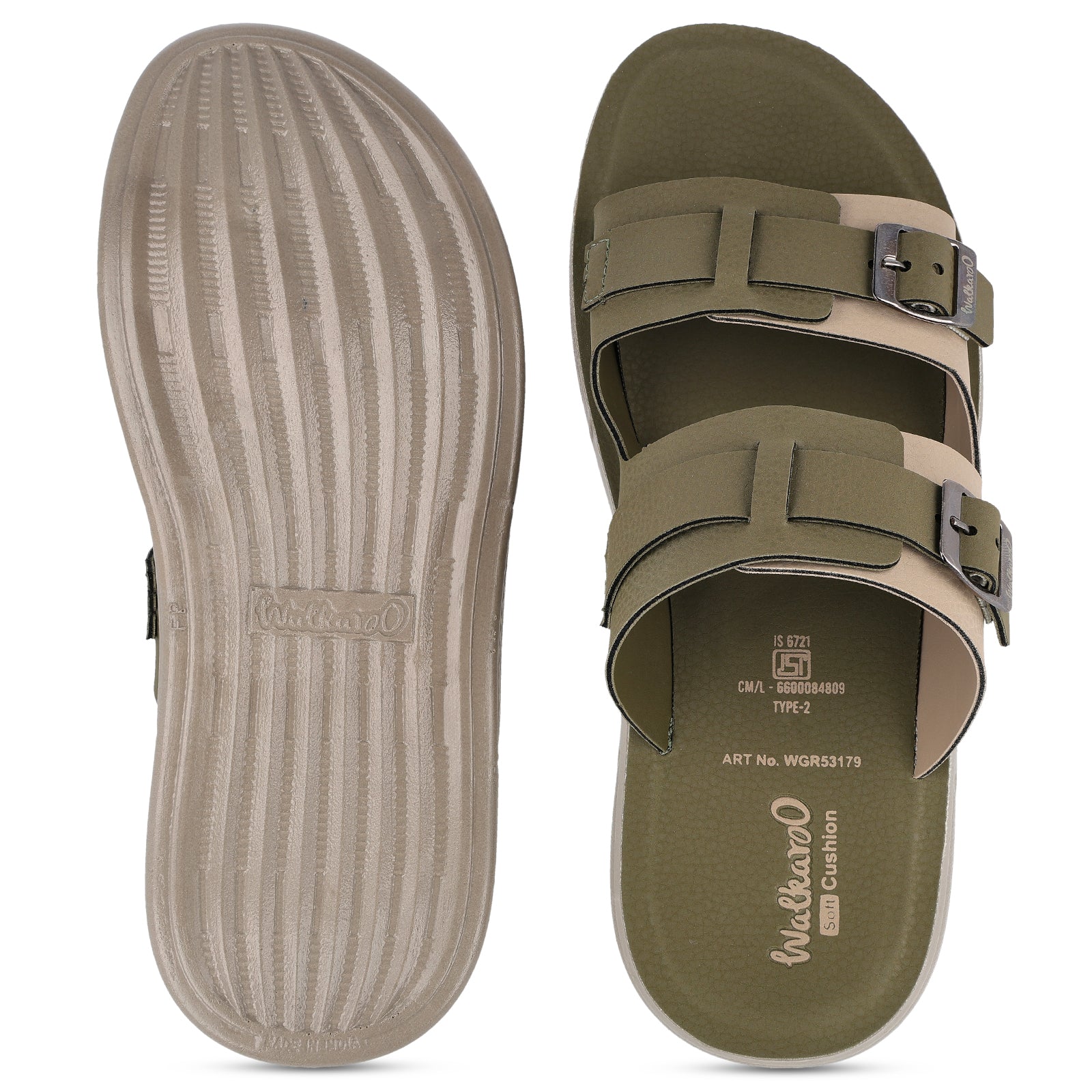 Men's Daily Wear Sandals - WGR53179 Olive
