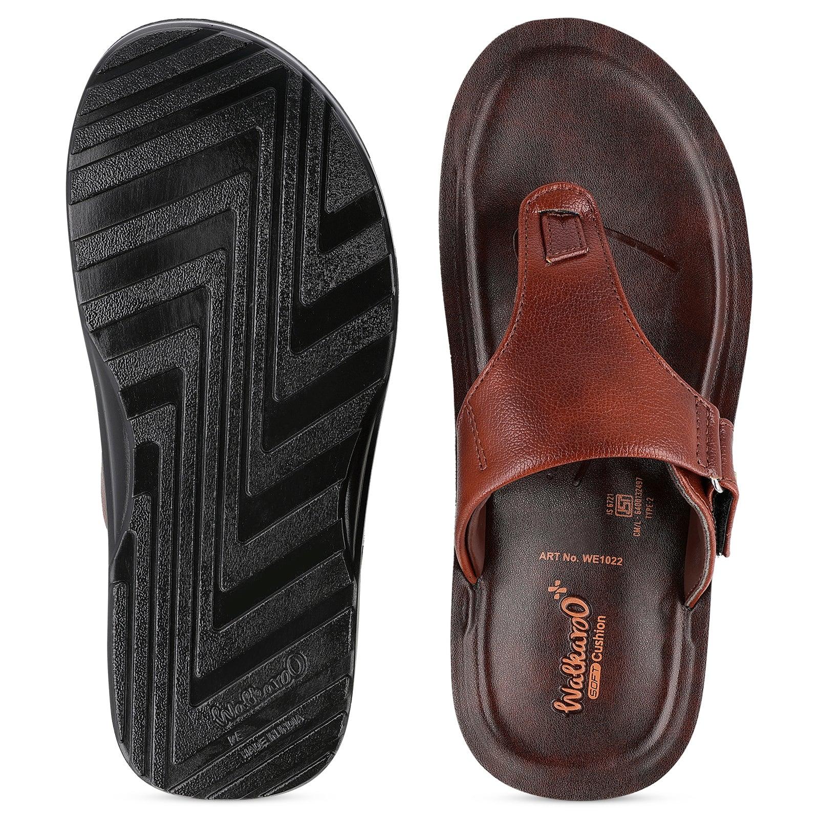Men's Daily Wear Sandals WE1022 Tan Walkaroo Footwear