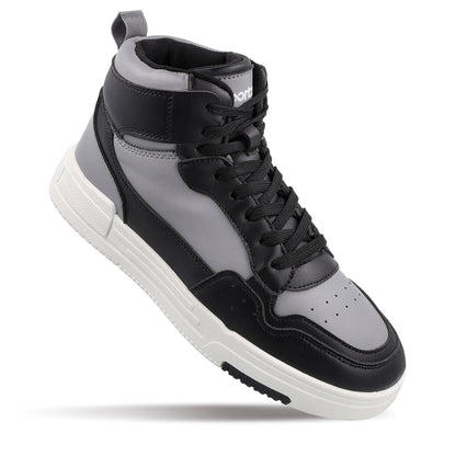 Men's High Top Sports Sneakers - WY3470 Black
