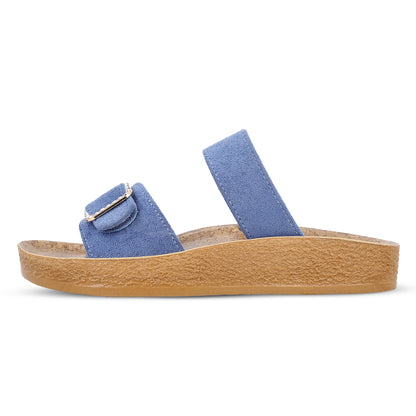 Women's Daily Wear Sandals - WLP74015 Blue Beige