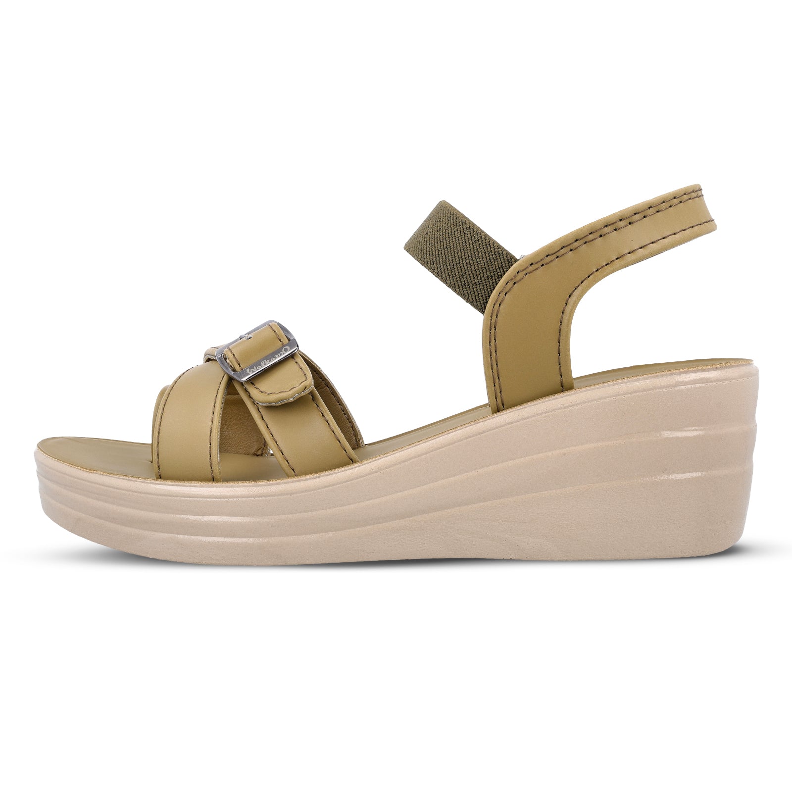 Women's Wedge Heel Sandals WLP78012 Cocoon Green – Walkaroo Footwear