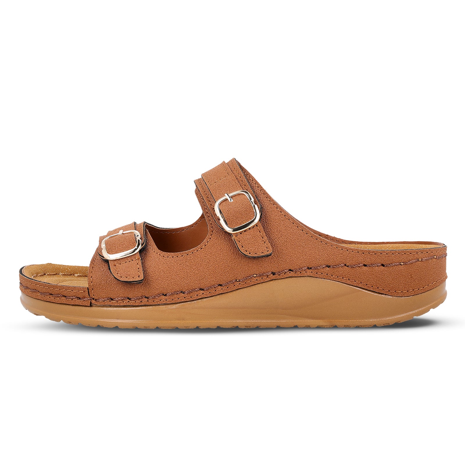 Women's Daily Wear Comfort Sandals - WLP74008 Brown