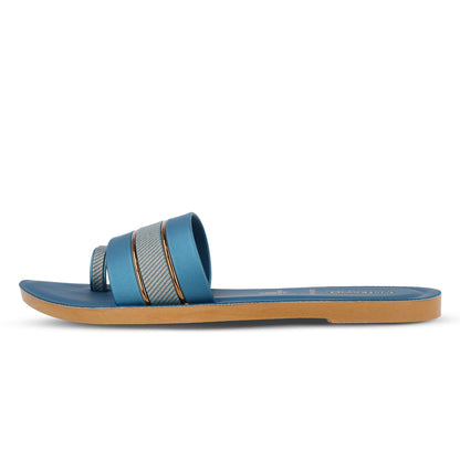 Women's Slide Sandals - WLR73015 Peacock Blue