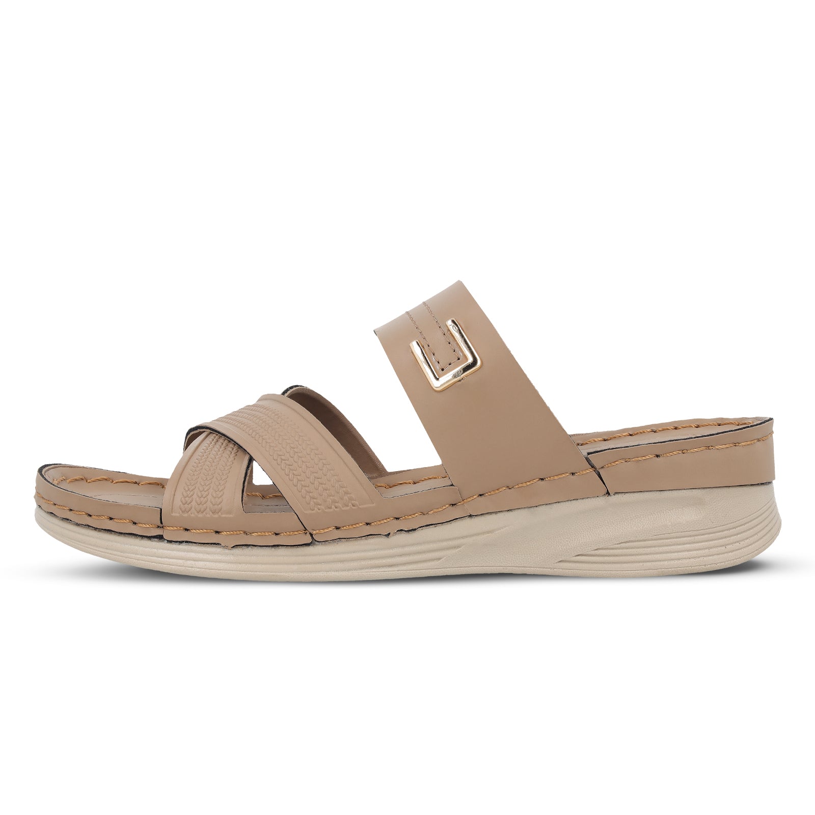 Women's Daily Wear Comfort Sandals  - WLP72051 Cream