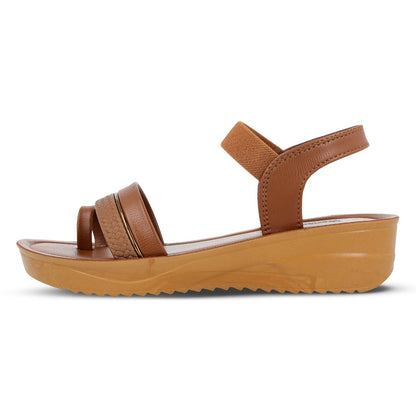 Women's Wedge Heel Sandals  - WLR77018 Brown
