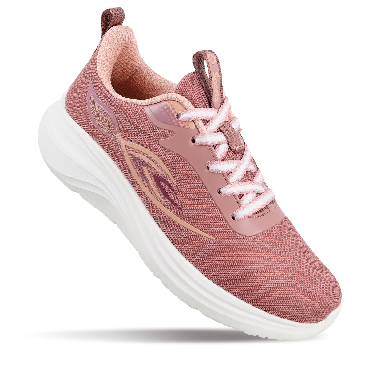 Women's Lace-up Sports Shoe - SLE22998 Peach