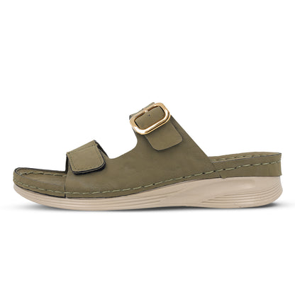 Women's Daily Wear Comfort Sandals  -WLP74026 Olive