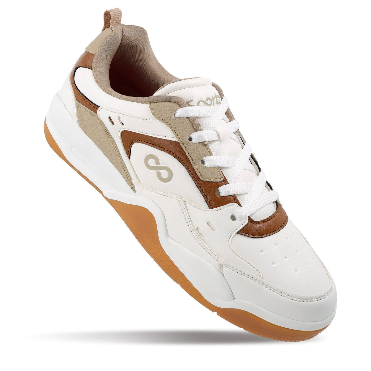 Men's Colourblocked Sneakers - WY3477 White Beige