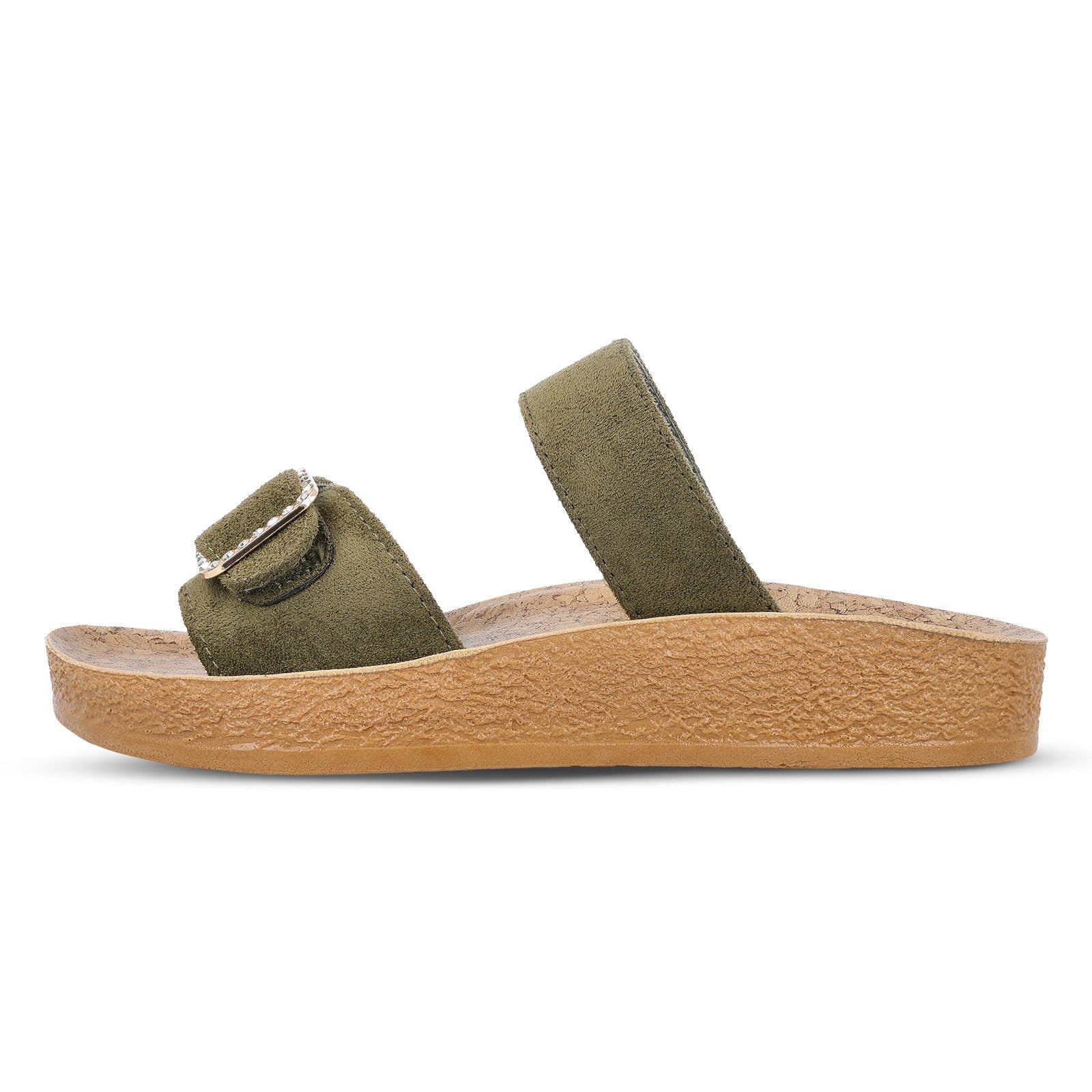 Women's Daily Wear Sandals - WLP74015 Olive Beige