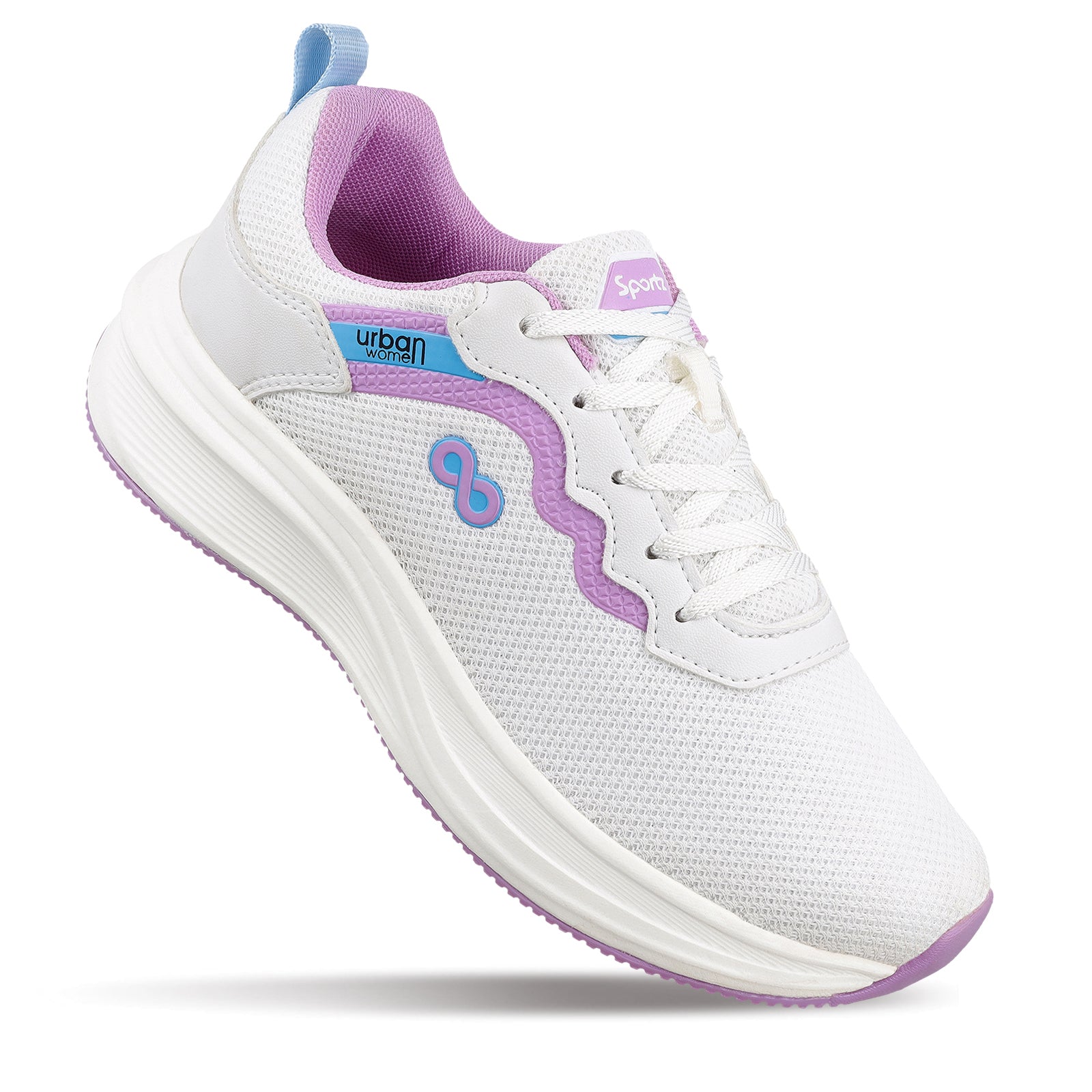 URBAN Women's Lace-up Sports Shoe - WS9919 White