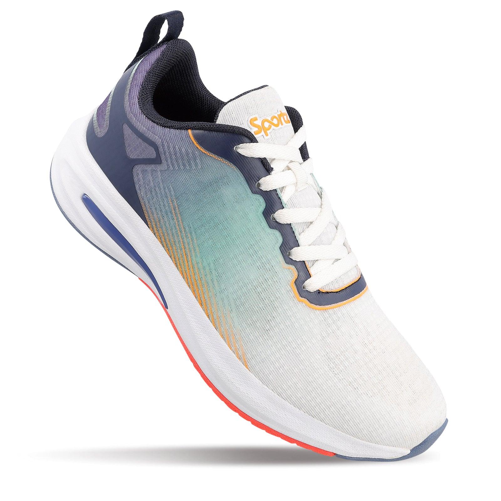 Men's Lace-up Sports Shoes - WS97545 Green Orange