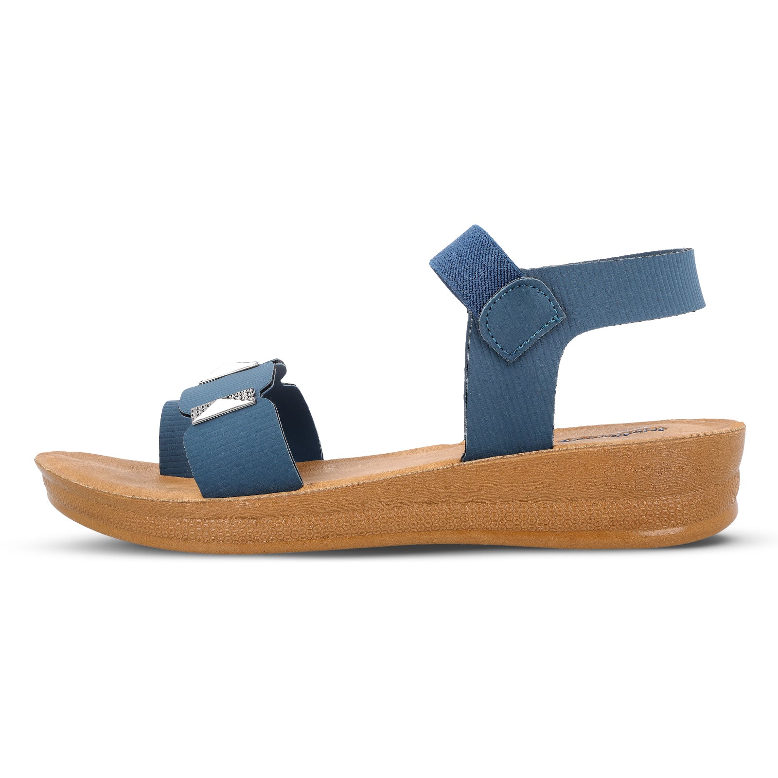 Women's Wedge Heel Sandals  - WLR77021 Peacock Blue