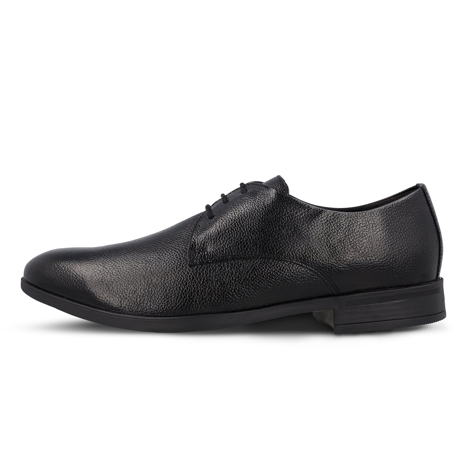 Walkaroo Leather Men formals Shoes - WF6051 Black â Walkaroo Footwear