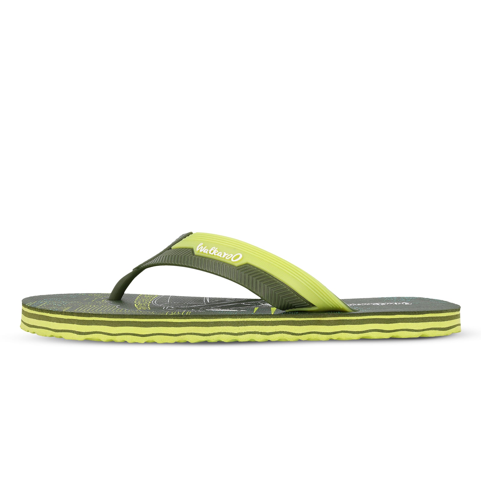 Men's Hawai Slippers - HG187 Olive Lemon