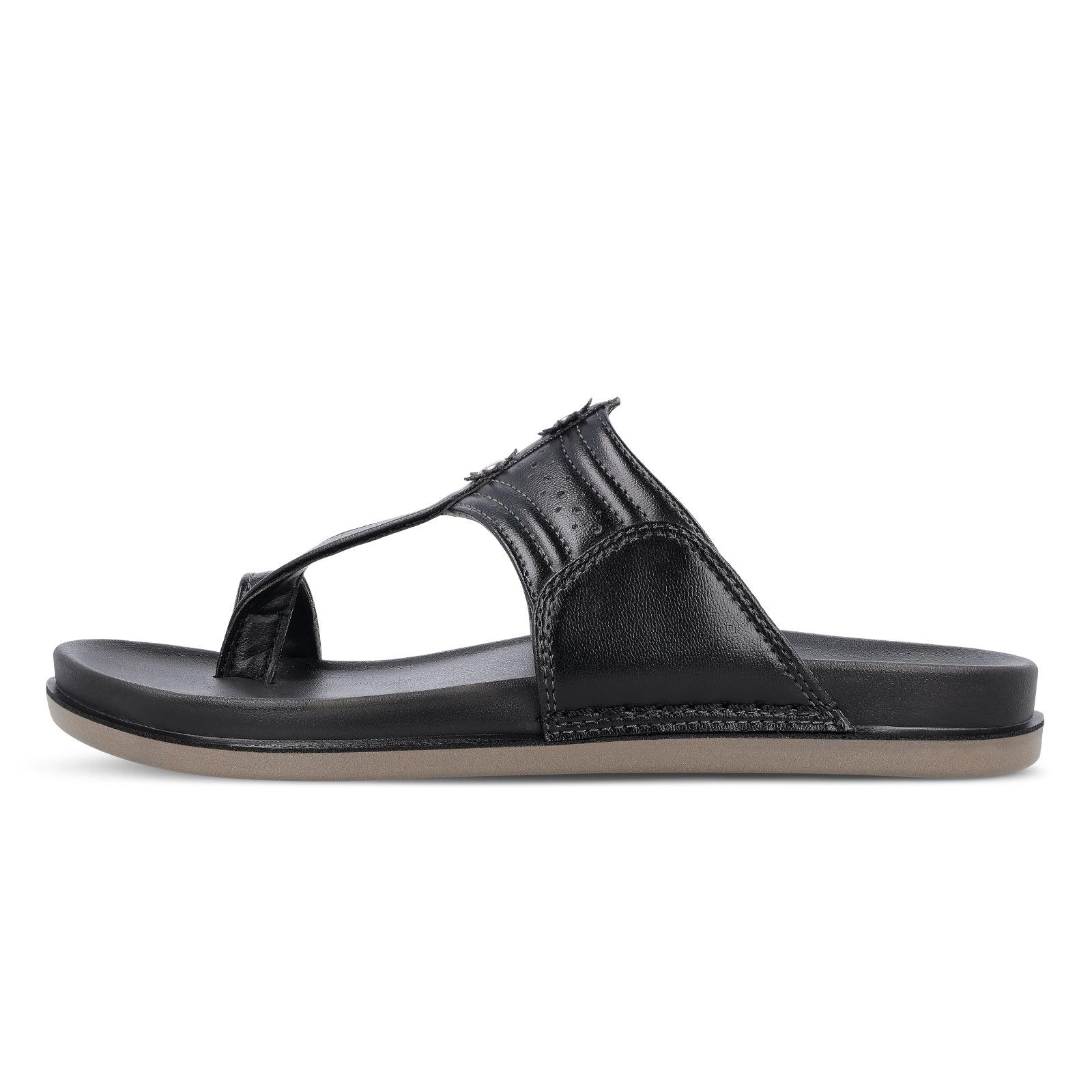 Men's Kolhapuri Chappal - WE1351 Black